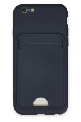 Newface iPhone 6 Kılıf Kelvin Kartvizitli Silikon - Lacivert resmi