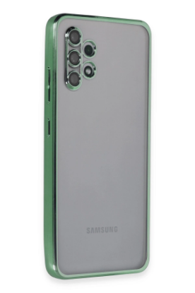 Newface Samsung Galaxy A32 Kılıf Razer Lensli Silikon - Yeşil resmi