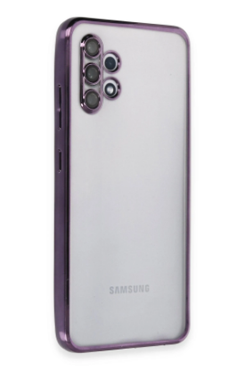 Newface Samsung Galaxy A32 Kılıf Razer Lensli Silikon - Mor resmi