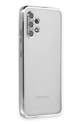 Newface Samsung Galaxy A32 Kılıf Razer Lensli Silikon - Gümüş resmi