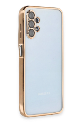 Newface Samsung Galaxy A13 4G Kılıf Razer Lensli Silikon - Gold resmi