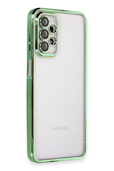 Newface Samsung Galaxy A23 4G Kılıf Razer Lensli Silikon - Yeşil resmi