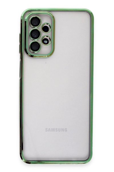 Newface Samsung Galaxy A23 4G Kılıf Razer Lensli Silikon - Yeşil resmi