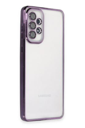 Newface Samsung Galaxy A33 5G Kılıf Razer Lensli Silikon - Mor resmi