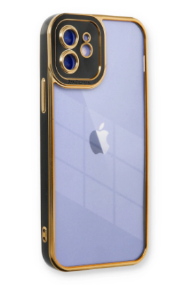 Newface iPhone 12 Kılıf Liva Lens Silikon - Siyah resmi