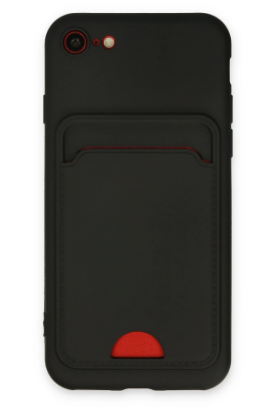 Newface iPhone 7 Kılıf Kelvin Kartvizitli Silikon - Siyah resmi