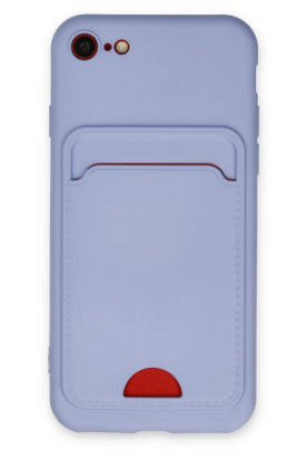 Newface iPhone 7 Kılıf Kelvin Kartvizitli Silikon - Lila resmi