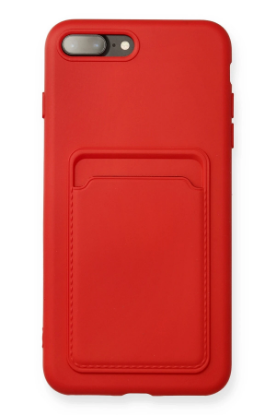 Newface iPhone 7 Plus Kılıf Kelvin Kartvizitli Silikon - Kırmızı resmi