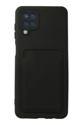 Newface Samsung Galaxy A12 Kılıf Kelvin Kartvizitli Silikon - Siyah resmi