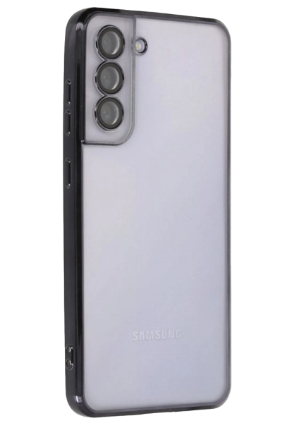 Newface Samsung Galaxy S21 FE Kılıf Razer Lensli Silikon - Siyah resmi