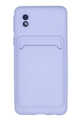 Newface Samsung Galaxy A01 Core Kılıf Kelvin Kartvizitli Silikon - Lila resmi