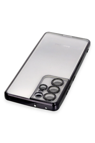 Newface Samsung Galaxy S21 Ultra Kılıf Razer Lensli Silikon - Siyah resmi