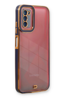 Newface Samsung Galaxy A03S Kılıf Liva Lens Silikon - Mavi resmi