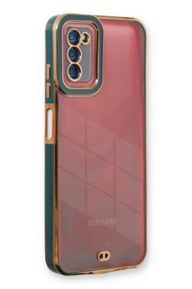 Newface Samsung Galaxy A03S Kılıf Liva Lens Silikon - Yeşil resmi