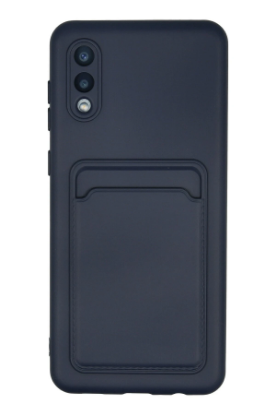 Newface Samsung Galaxy A02 Kılıf Kelvin Kartvizitli Silikon - Lacivert resmi