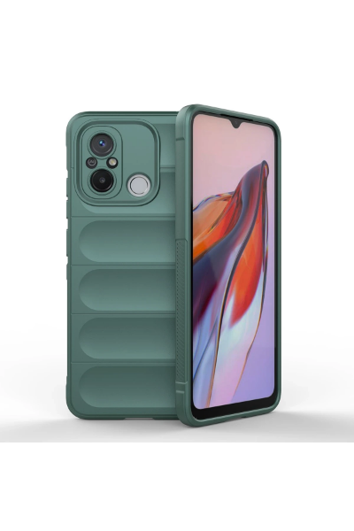 Newface Xiaomi Redmi 12C Kılıf Optimum Silikon - Koyu Yeşil resmi