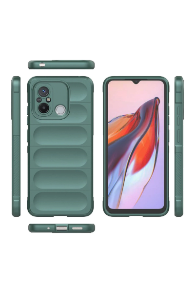 Newface Xiaomi Redmi 12C Kılıf Optimum Silikon - Koyu Yeşil resmi