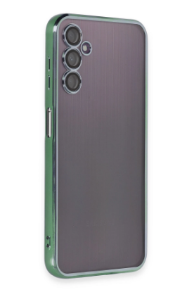 Newface Samsung Galaxy A14 4G Kılıf Razer Lensli Silikon - Yeşil resmi