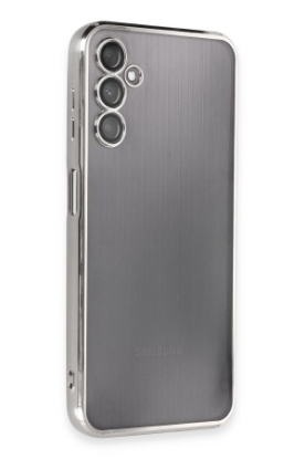 Newface Samsung Galaxy A14 4G Kılıf Razer Lensli Silikon - Gümüş resmi
