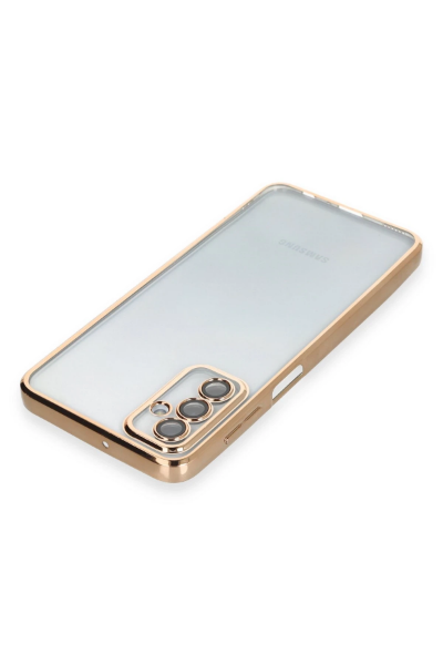 Newface Samsung Galaxy M23 Kılıf Razer Lensli Silikon - Gold resmi