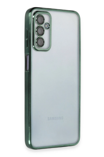 Newface Samsung Galaxy M23 Kılıf Razer Lensli Silikon - Yeşil resmi