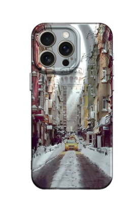 Newface iPhone 13 Pro Kılıf Crew Desenli Kapak - Galata Kulesi resmi