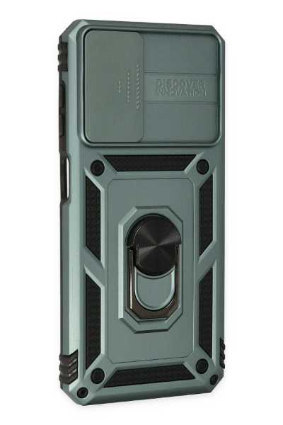 Newface Samsung Galaxy A23 4G Kılıf Pars Lens Yüzüklü Silikon - Yeşil resmi