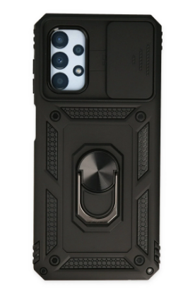 Newface Samsung Galaxy A33 5G Kılıf Pars Lens Yüzüklü Silikon - Siyah resmi