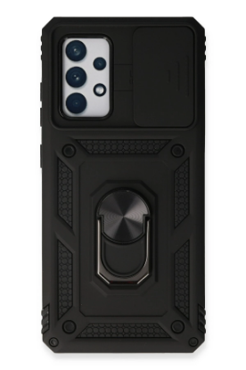 Newface Samsung Galaxy A53 5G Kılıf Pars Lens Yüzüklü Silikon - Siyah resmi