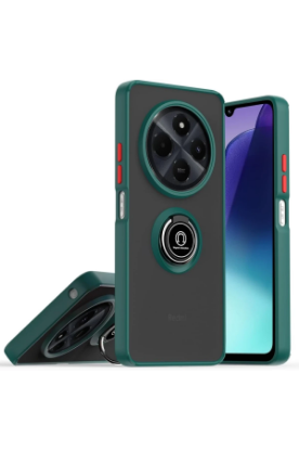 Newface Realme C75 4G Kılıf Montreal Yüzüklü Silikon Kapak - Yeşil resmi