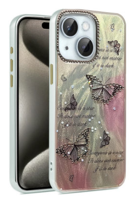 Newface iPhone 14 Kılıf Blade Aynalı Desenli Kapak - Desen 6 resmi