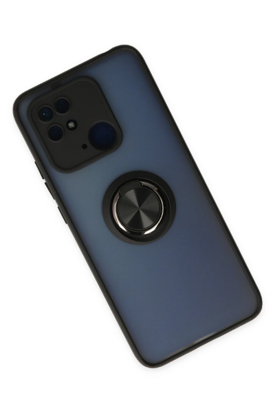 Newface Xiaomi Poco C40 Kılıf Montreal Yüzüklü Silikon Kapak - Siyah resmi