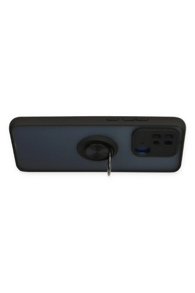 Newface Xiaomi Poco C40 Kılıf Montreal Yüzüklü Silikon Kapak - Siyah resmi