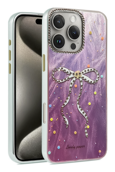Newface iPhone 16 Pro Kılıf Blade Aynalı Desenli Kapak - Desen 1 resmi