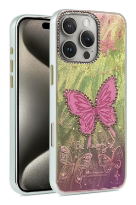 Newface iPhone 16 Pro Kılıf Blade Aynalı Desenli Kapak - Desen 5 resmi