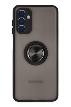 Newface Samsung Galaxy A04S Kılıf Montreal Yüzüklü Silikon Kapak - Siyah resmi