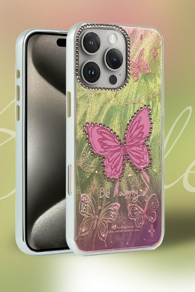 Newface iPhone 16 Plus Kılıf Blade Aynalı Desenli Kapak - Desen 8 resmi