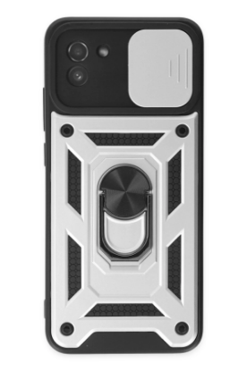 Newface Samsung Galaxy A03 Kılıf Pars Lens Yüzüklü Silikon - Gümüş resmi