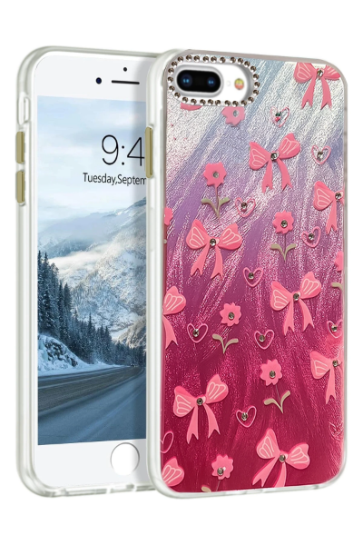 Newface iPhone 7 Plus Kılıf Blade Aynalı Desenli Kapak - Desen 3 resmi