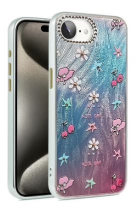 Newface iPhone 16E Kılıf Blade Aynalı Desenli Kapak - Desen 4 resmi