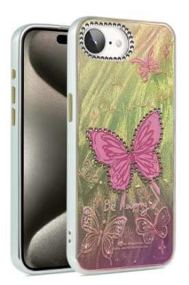 Newface iPhone 16E Kılıf Blade Aynalı Desenli Kapak - Desen 5 resmi