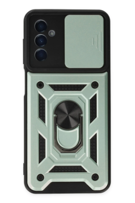 Newface Samsung Galaxy A04S Kılıf Pars Lens Yüzüklü Silikon - Yeşil resmi