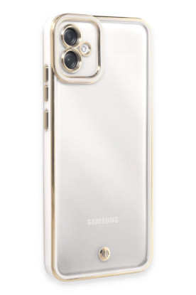 Newface Samsung Galaxy A04E Kılıf Liva Lens Silikon - Beyaz resmi