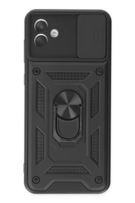 Newface Samsung Galaxy A04 Kılıf Pars Lens Yüzüklü Silikon - Siyah resmi