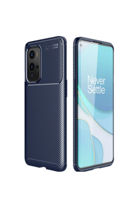 Newface One Plus 9 Pro Kılıf Auto Focus Karbon Kapak - Lacivert resmi