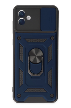 Newface Samsung Galaxy A04 Kılıf Pars Lens Yüzüklü Silikon - Lacivert resmi