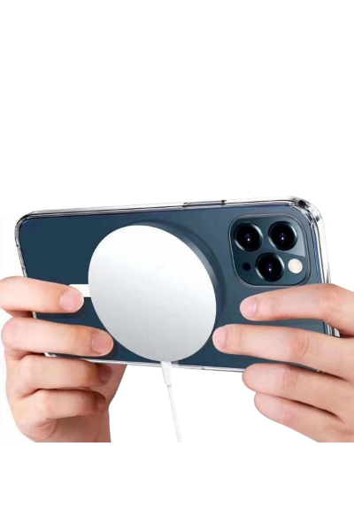 Newface iPhone 15 Kılıf Magneticsafe Şeffaf Silikon - Şeffaf resmi