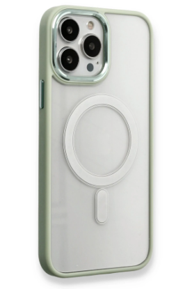 Newface iPhone 13 Pro Kılıf Room Magneticsafe Silikon - Su Yeşili resmi