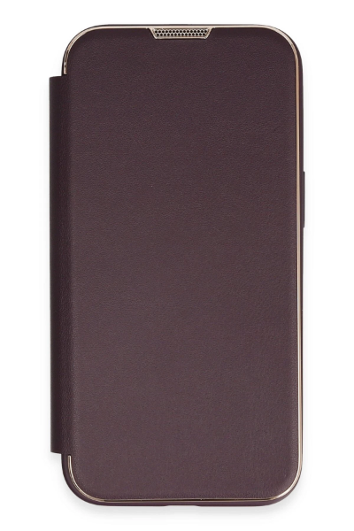 Newface iPhone 14 Pro Kılıf Dolpin Kapaklı - Derin Mor resmi