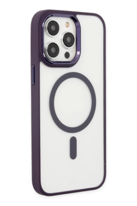 Newface iPhone 13 Pro Kılıf Room Magneticsafe Silikon - Derin Mor resmi